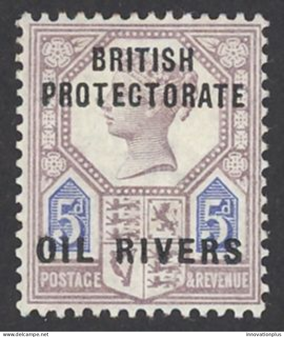 Niger Coast Protectorate Sc# 5 MH (a) 1892 5p Overprints Queen Victoria - Nigeria (...-1960)