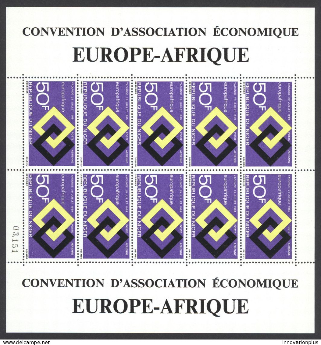 Niger Sc# C114 MNH Pane/10 1969 Europafrica - Niger (1960-...)