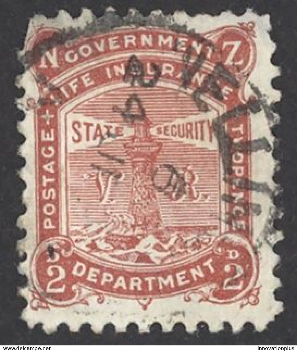 New Zealand Sc# OY17 Used 1905-1932 2p Red Brown Life Insurance  - Used Stamps