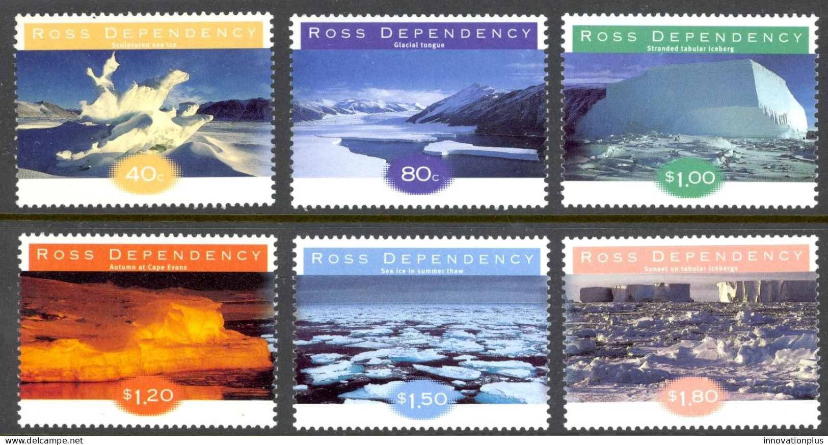 New Zealand Ross Dependency Sc# L49-L54 MNH 1998 Ice Formations - Unused Stamps