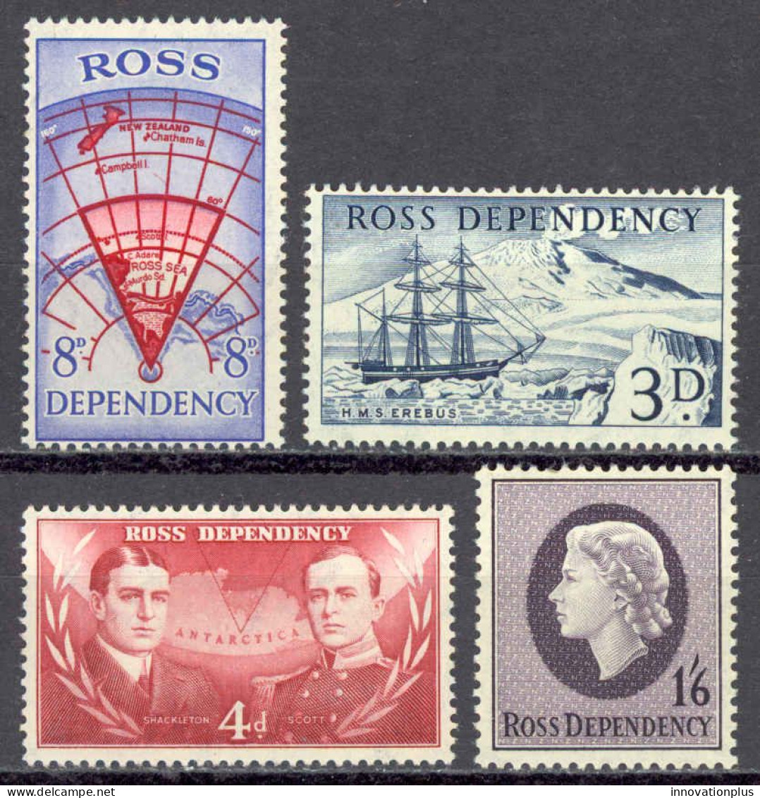 New Zealand Ross Dependency Sc# L1-L4 MH 1957 Definitives - Unused Stamps