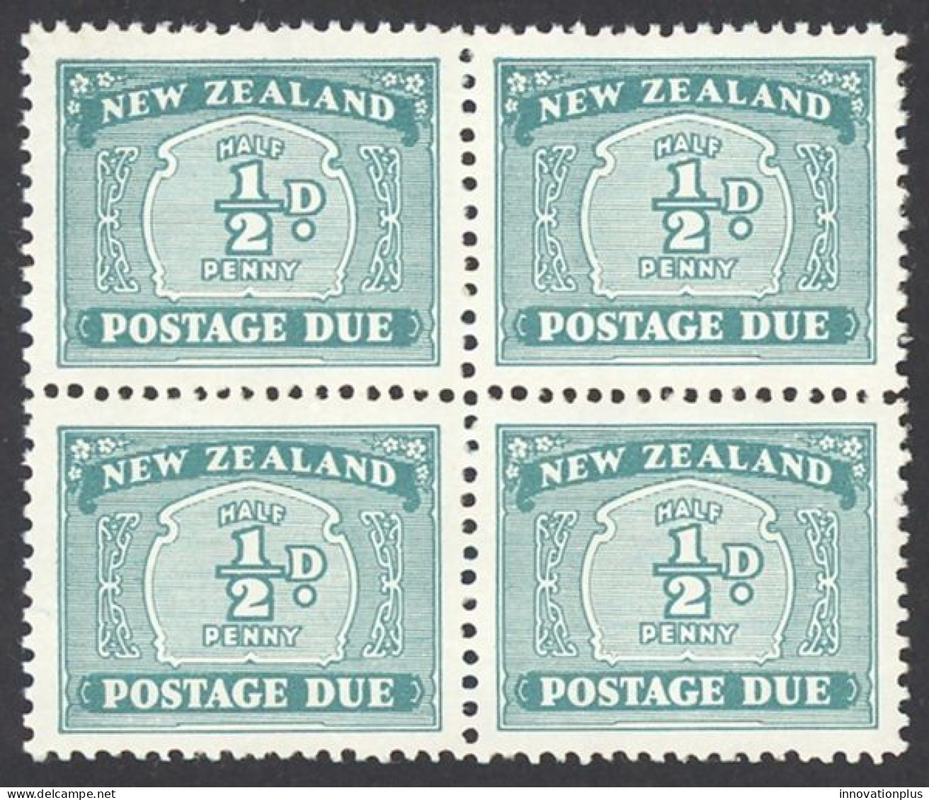 New Zealand Sc# J22 MNH Block/4 1939 ½p Postage Due - Timbres-taxe
