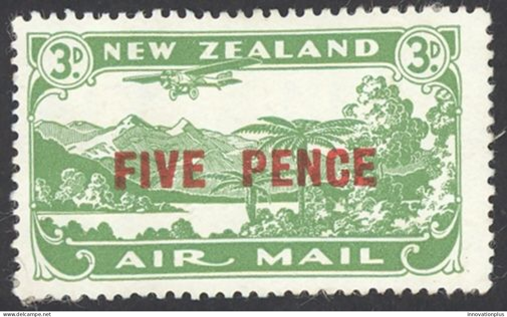 New Zealand Sc# C4 MH 1931 5p On 3p Air Post - Corréo Aéreo