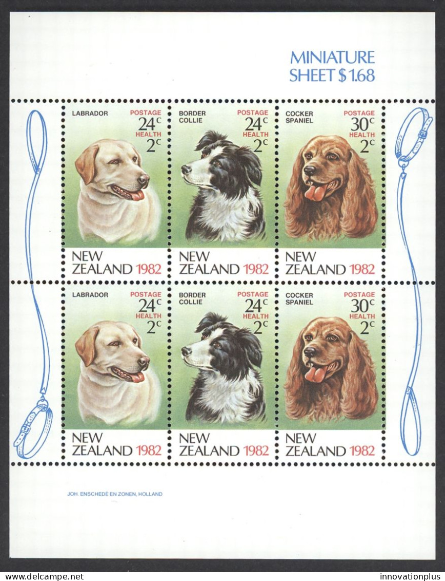 New Zealand Sc# B114a MNH Souvenir Sheet 1982 Dogs - Ungebraucht