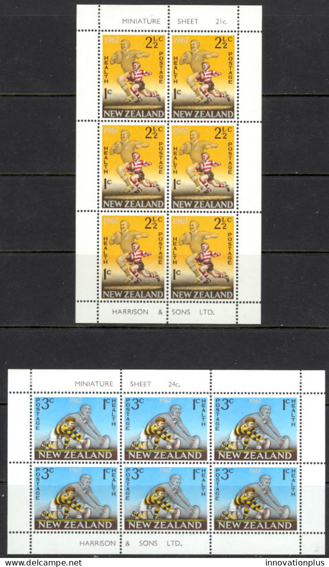 New Zealand Sc# B73a-B74a MH 1967 Rugby - Unused Stamps