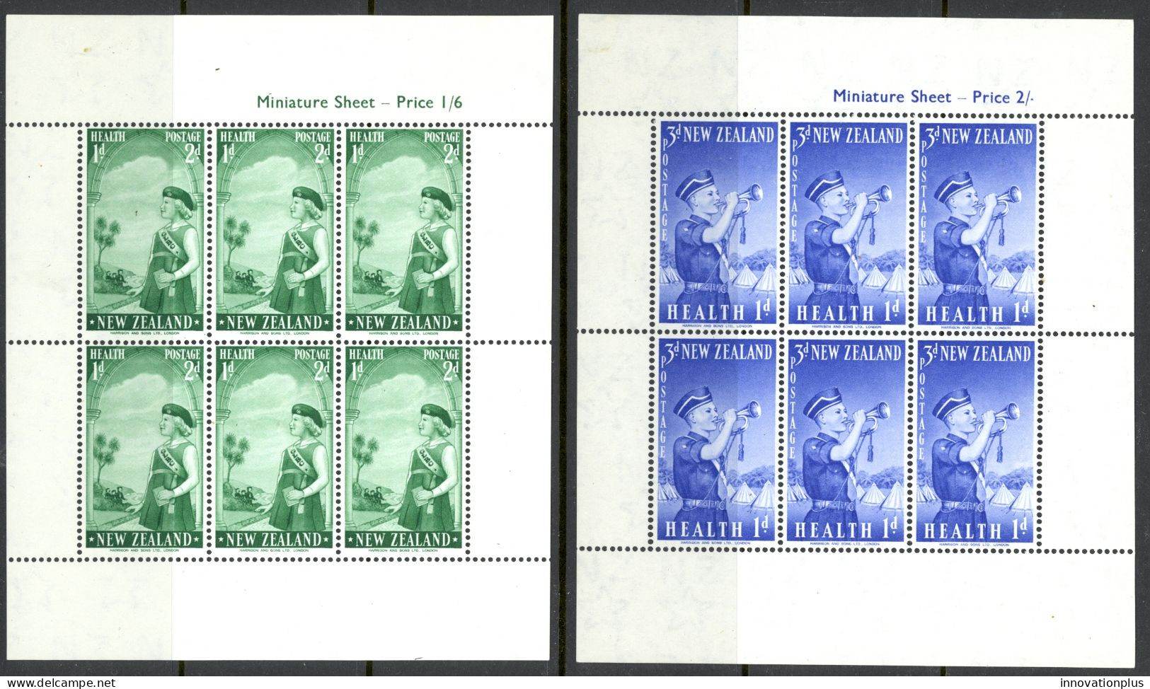 New Zealand Sc# B54a-B55a MH 1958 Boy's & Girl's Brigade - Unused Stamps