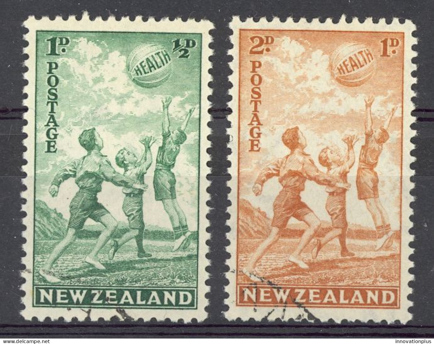 New Zealand Sc# B16-B17 SG# 626/7 Used 1940 Children Playing - Oblitérés