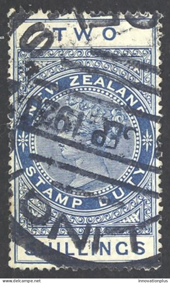 New Zealand Sc# AR32 Used 1907 2sh Queen Victoria  - Fiscali-postali