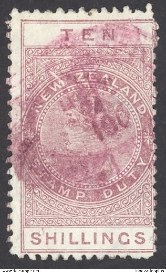 New Zealand Sc# AR12 Used 1882 10sh Queen Victoria  - Fiscal-postal