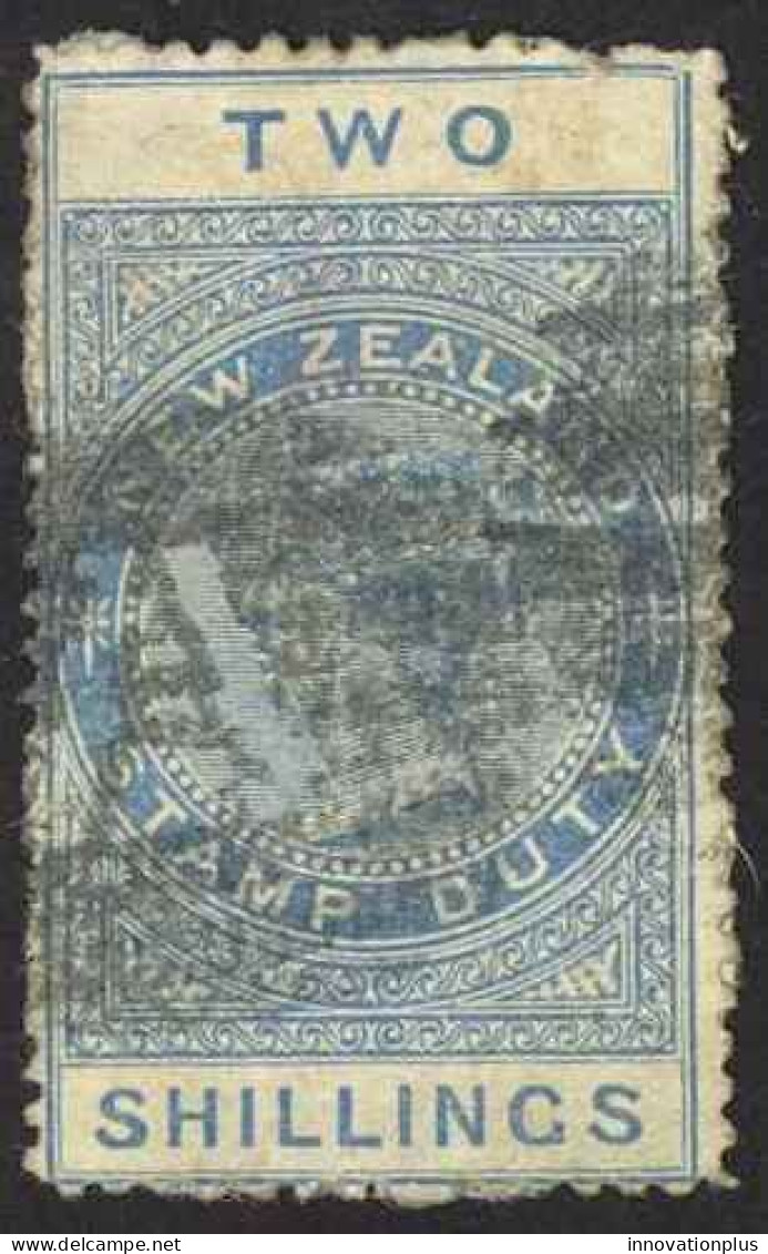 New Zealand Sc# AR1 Used 1882 2sh Blue Queen Victoria  - Usados