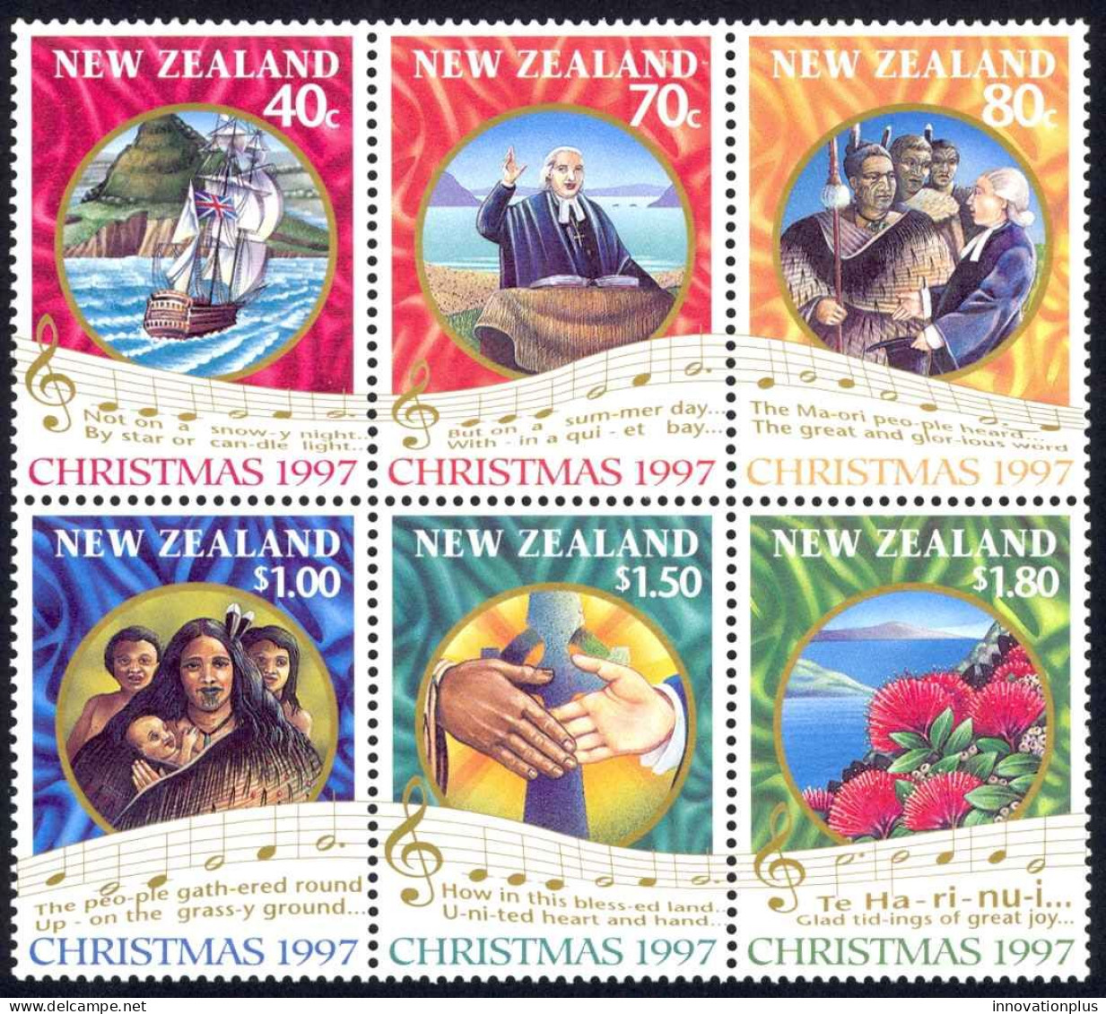 New Zealand Sc# 1457a MNH Booklet Pane 1997 Christmas - Ungebraucht