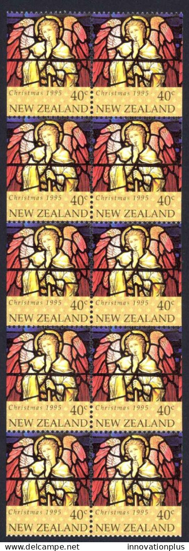 New Zealand Sc# 1309b MNH Booklet Pane/10 1995 Christmas - Ungebraucht