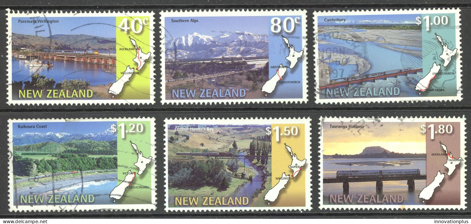 New Zealand Sc# 1446-1451 SG# 2091/6 Used 1997 Railways - Usados