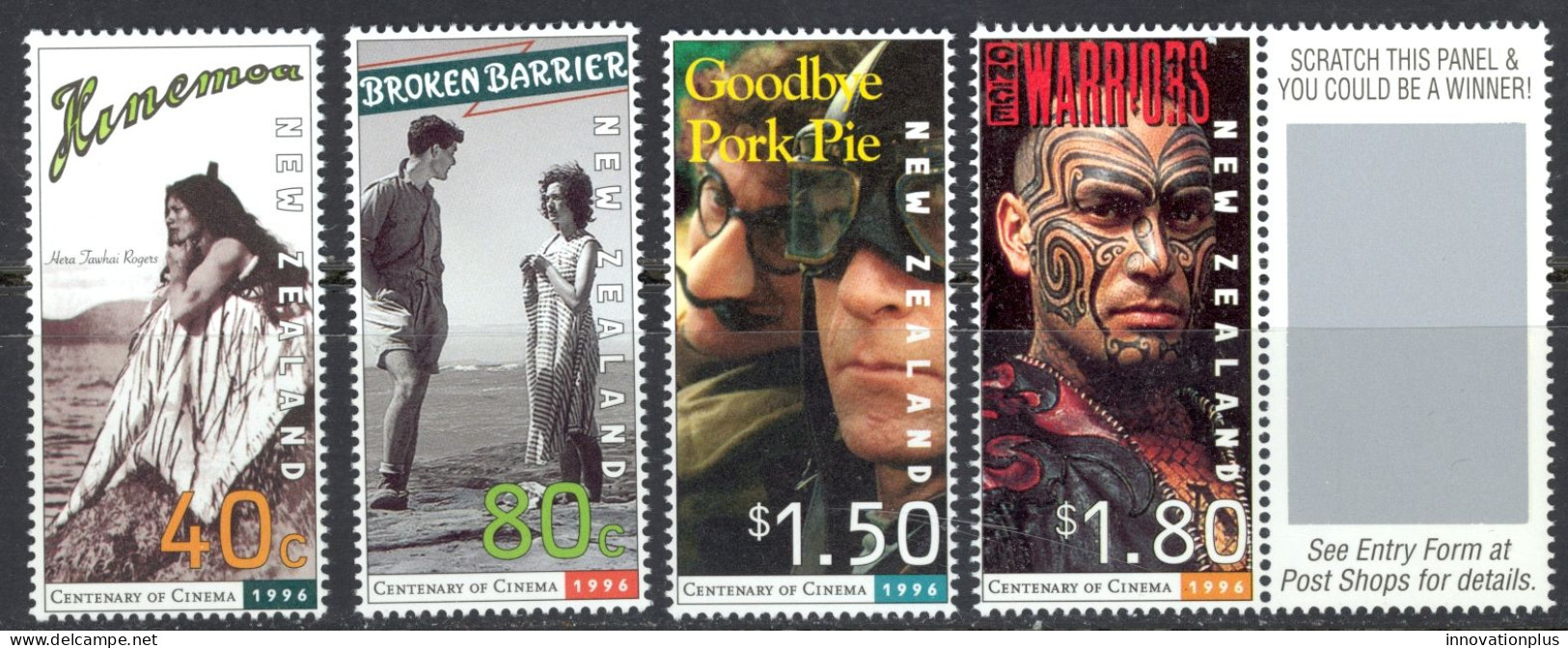 New Zealand Sc# 1379-1382 MNH 1996 Motion Pictures - Ungebraucht