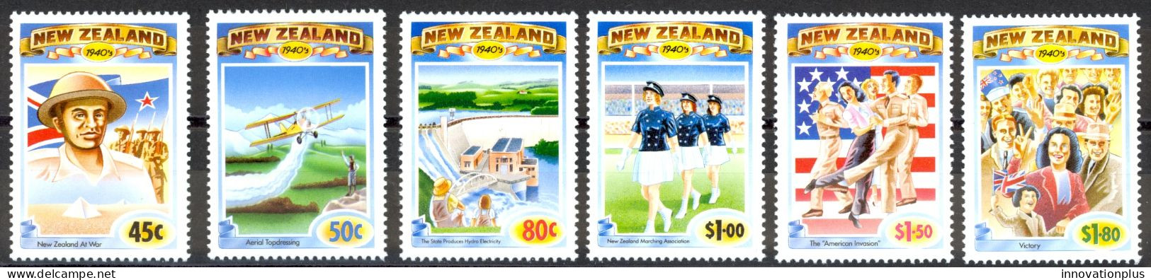 New Zealand Sc# 1186-1191 MNH 1993 The 1940's - Ongebruikt