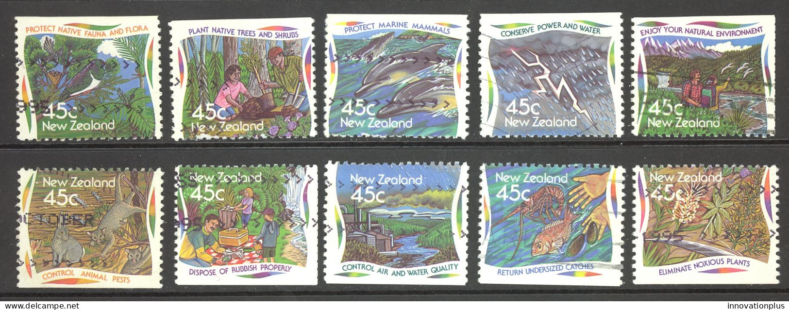 New Zealand Sc# 1259-1268 SG# 1865/74 Used 1995 Env. Protect. - Gebruikt