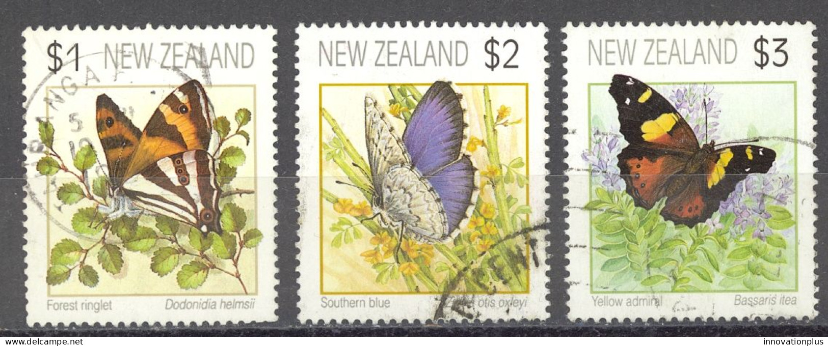 New Zealand Sc# 1075-1077 SG# 1635/7  Used 1991 Butterflies - Used Stamps