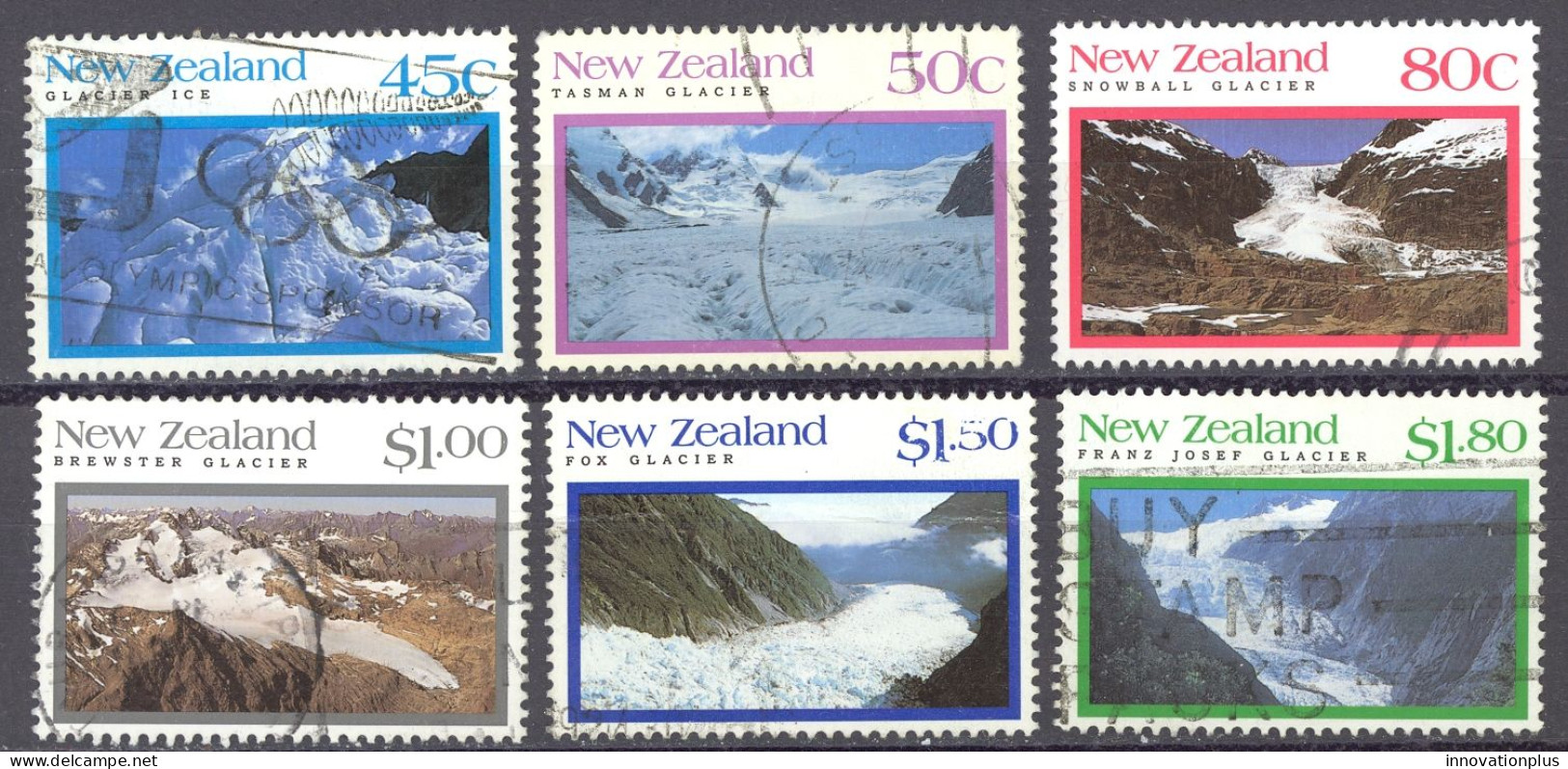 New Zealand Sc# 1104-1109 SG# 1675/80 Used 1992 Glaciers - Gebruikt