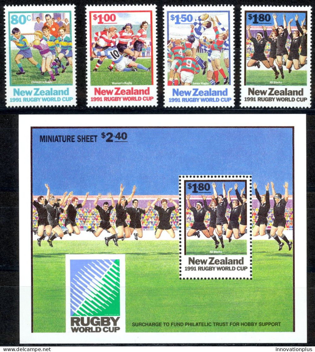 New Zealand Sc# 1054-1057a MNH 1991 Rugby World Cup - Neufs