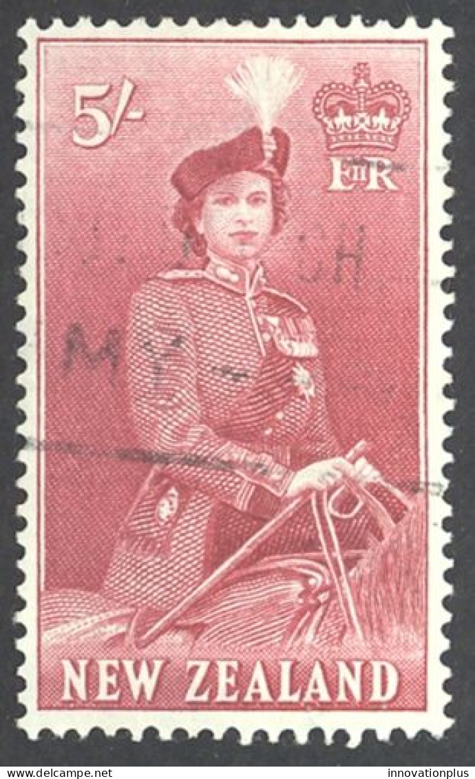 New Zealand Sc# 300 Used (a) 1953-1957 5sh Queen Elizabeth II - Oblitérés