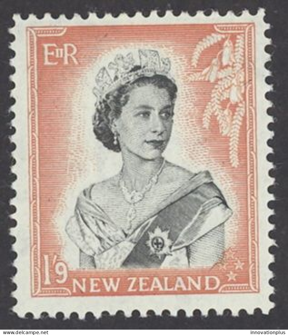 New Zealand Sc# 298A MH (a) 1953-1957 1sh9p Queen Elizabeth II - Ongebruikt