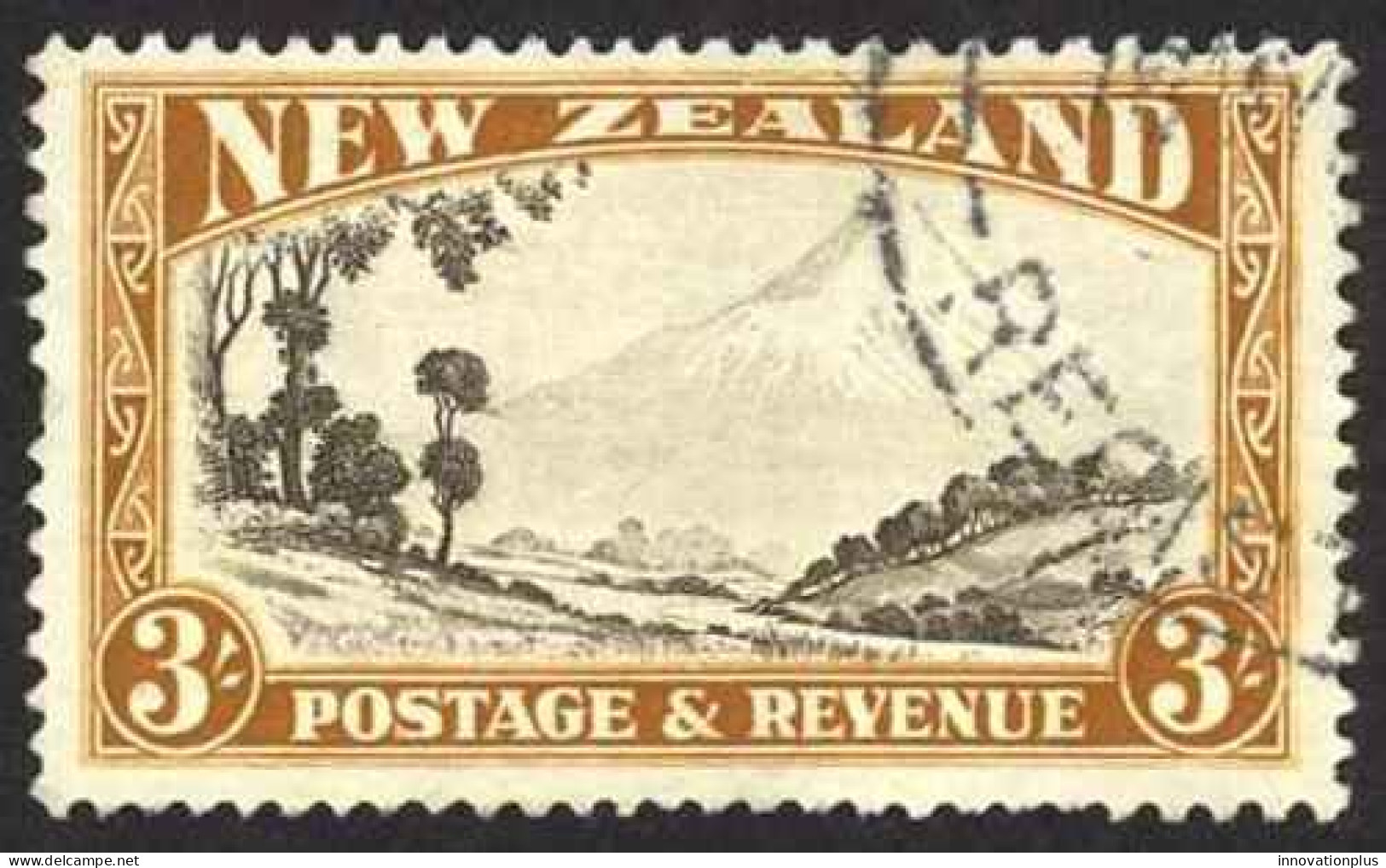 New Zealand Sc# 198 Used (a) 1935 3sh Mt. Egmont - Gebruikt