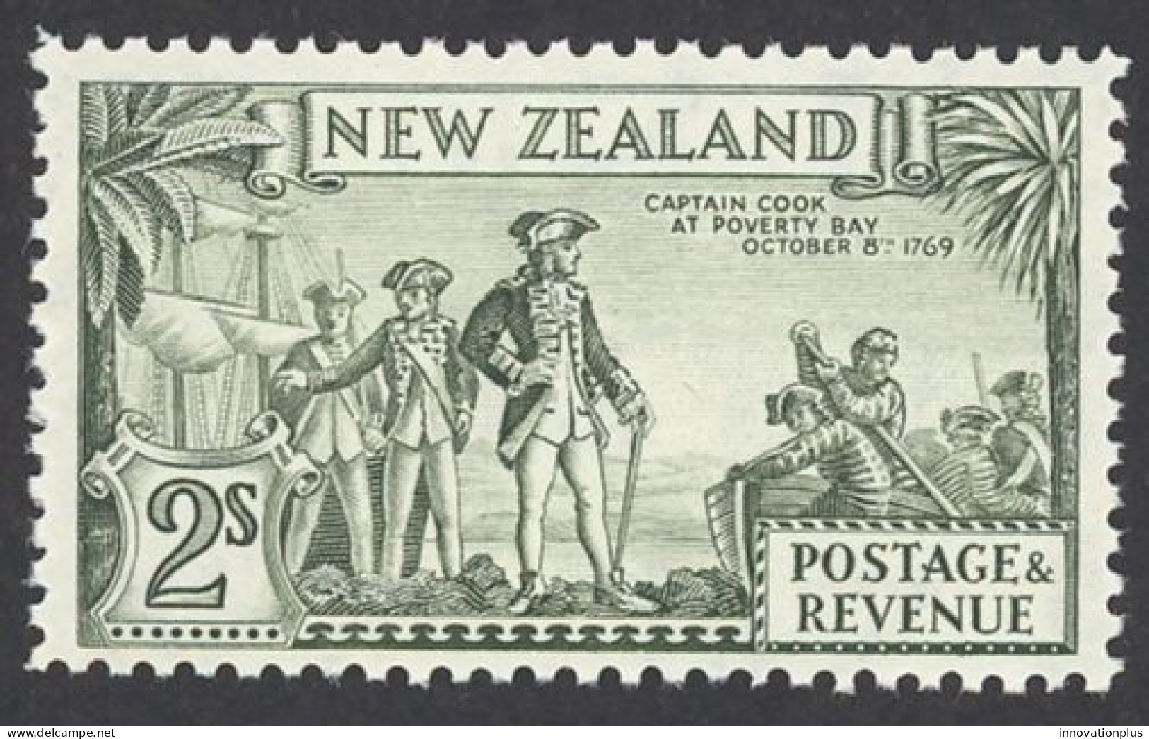 New Zealand Sc# 197 MNH (a) 1935 2sh Cook Landing - Unused Stamps