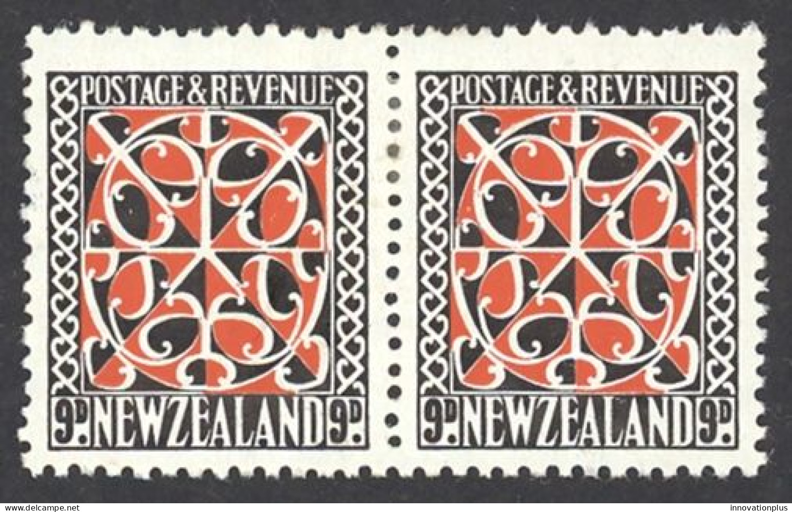 New Zealand Sc# 195 MH Pair 1935 9p Maori Panel - Nuovi