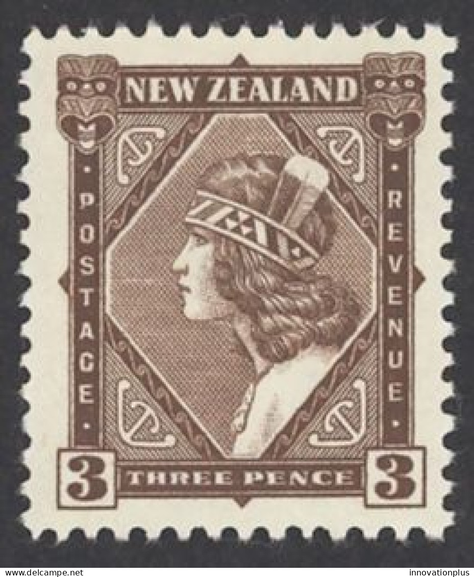 New Zealand Sc# 190 MH (a) 1935 3p Maori Girl - Unused Stamps