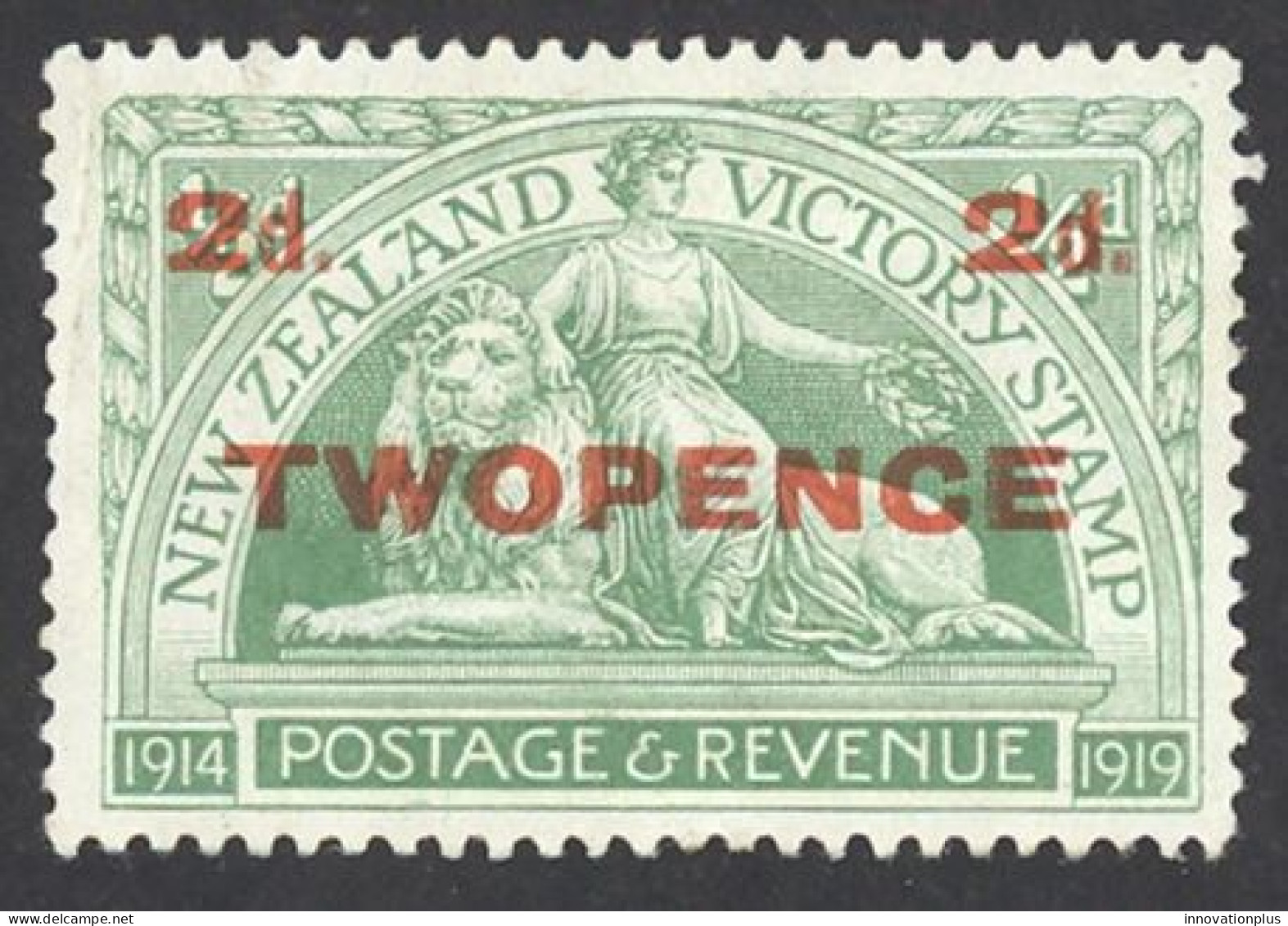 New Zealand Sc# 174 MH (a) 1922 2p On ½p Peace & British Lion - Nuevos