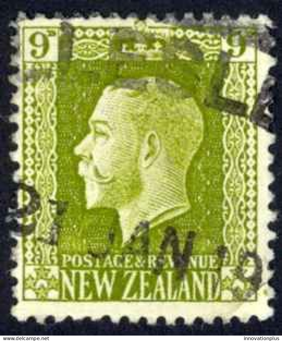 New Zealand Sc# 158 Used (a) 1915-1922 9p Olive Green King George V - Used Stamps