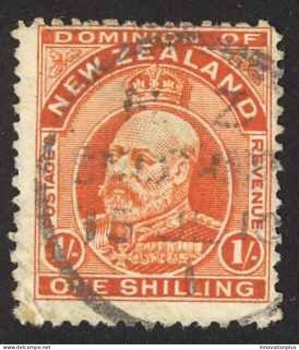 New Zealand Sc# 139 Used 1909-1912 1sh Vermilion Edward VII - Gebraucht