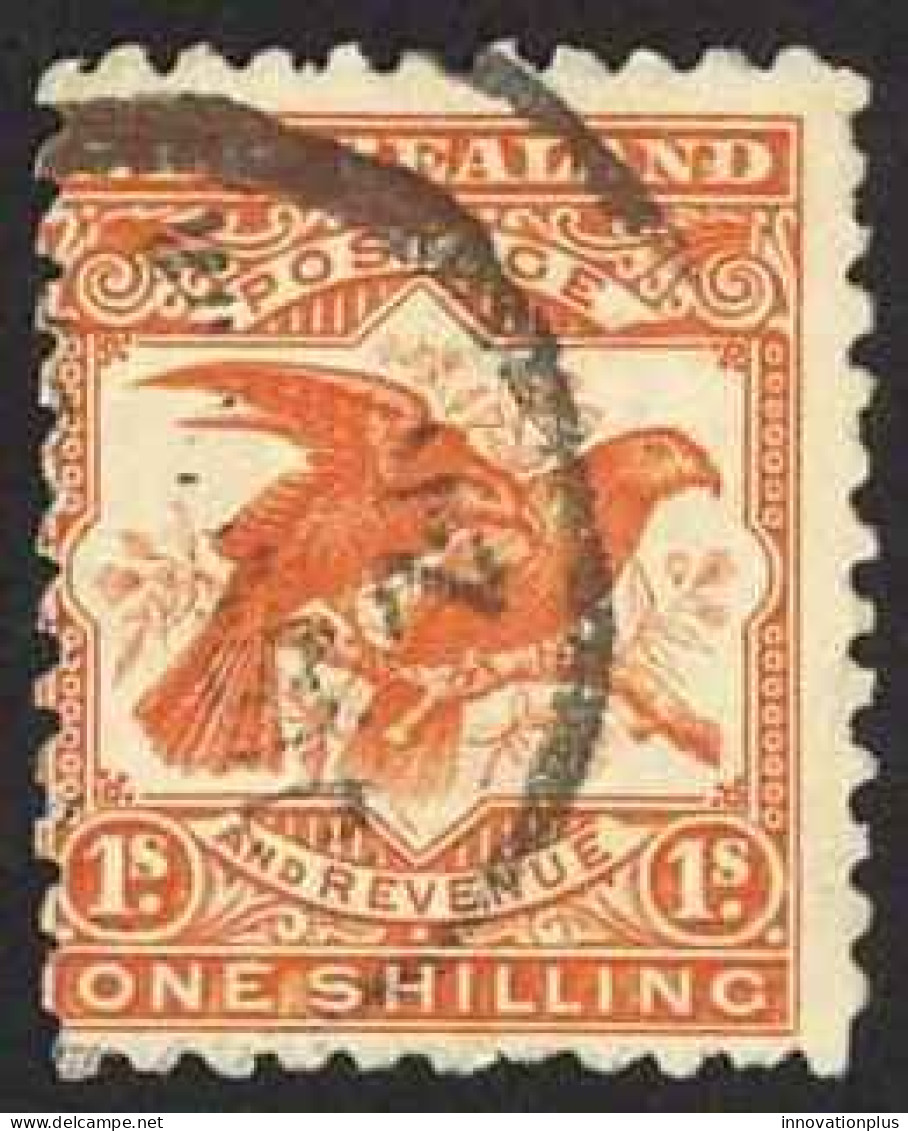 New Zealand Sc# 81 Used 1898 1sh Dull Red Kea & Kaka - Gebraucht