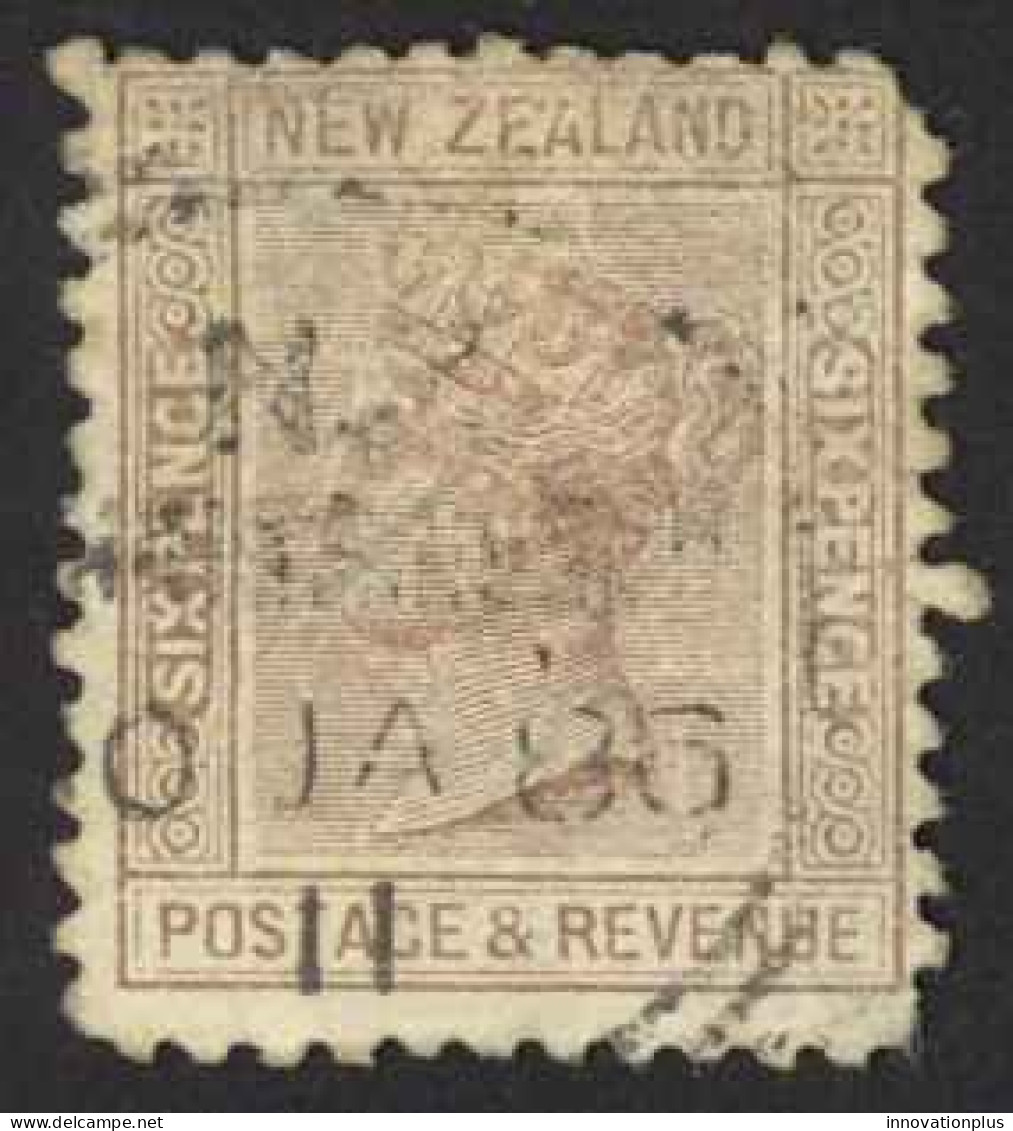 New Zealand Sc# 65 Used 1882 6p Brown Queen Victoria  - Gebraucht