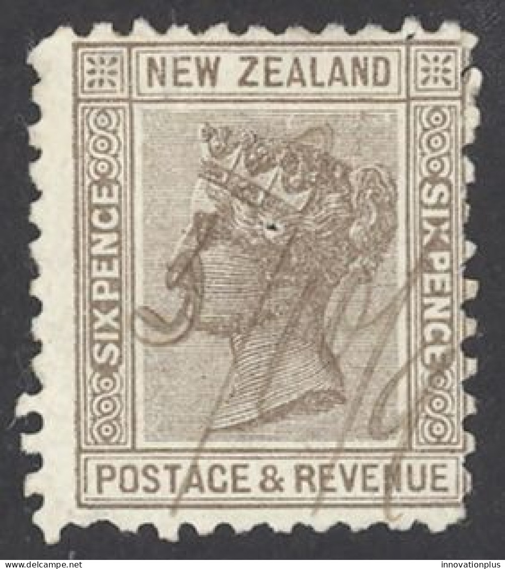 New Zealand Sc# 65 Used (pinhole) 1882-1898 6p Queen Victoria - Gebraucht