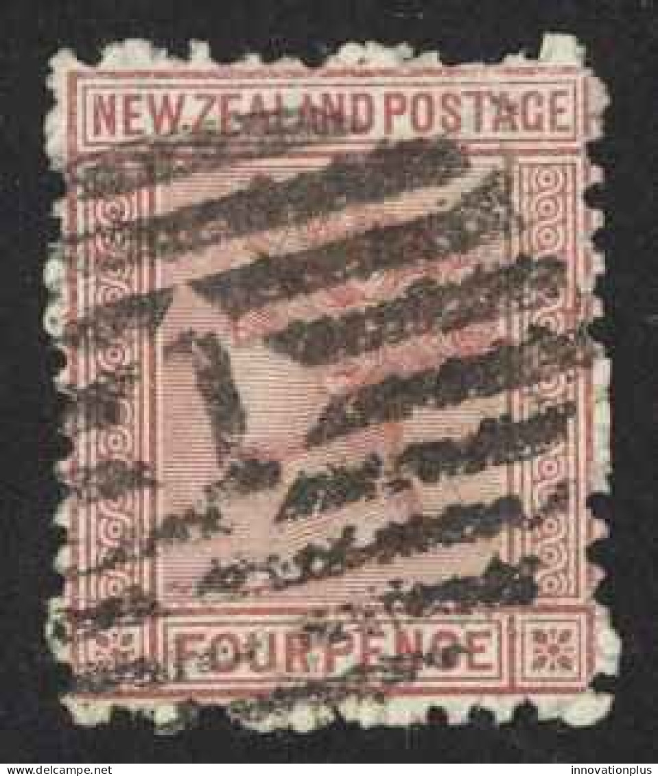 New Zealand Sc# 54 Used 1874 4p Claret Queen Victoria  - Used Stamps