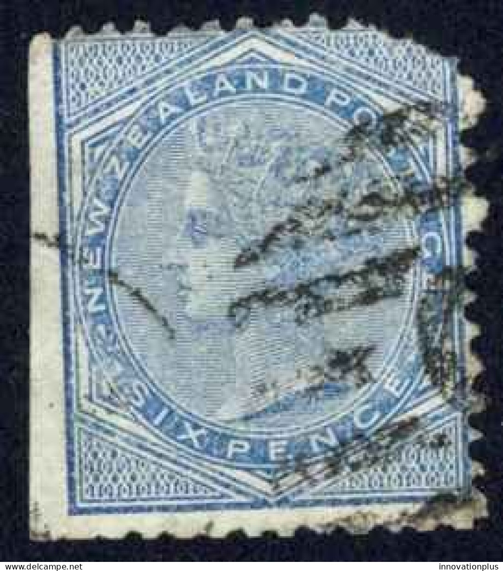 New Zealand Sc# 55 Used (b) 1874 6p Blue Queen Victoria  - Usati