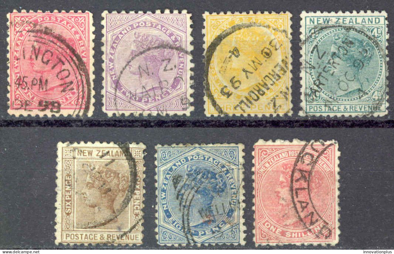 New Zealand Sc# 61-67 Used 1882 Queen Victoria  - Used Stamps