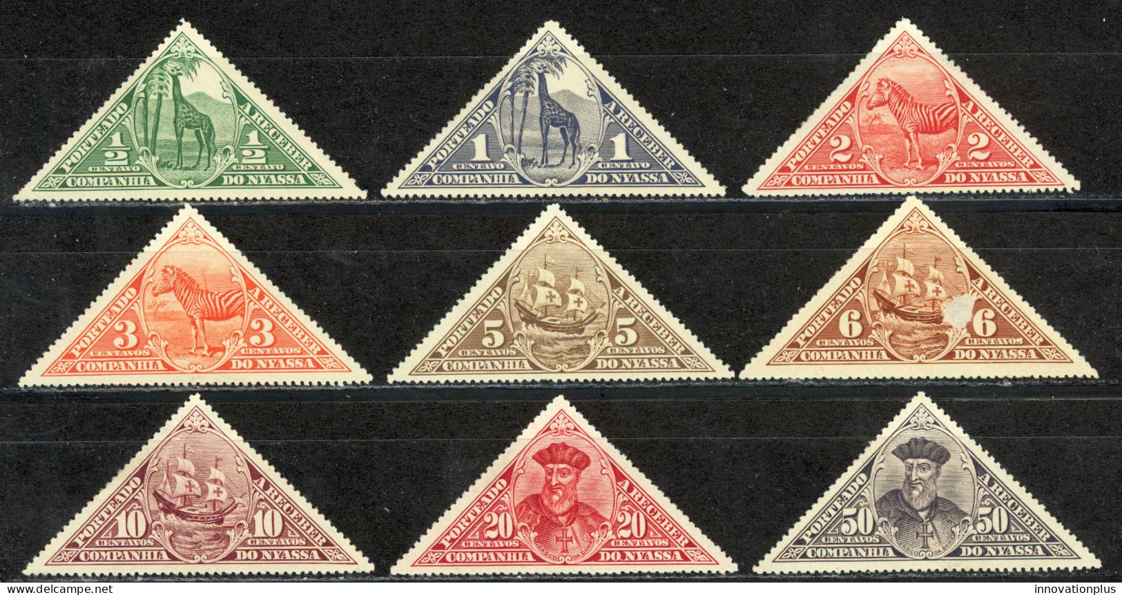 Nyassa Sc# J1-J9 MH (a) 1924 Postage Due - Nyasaland