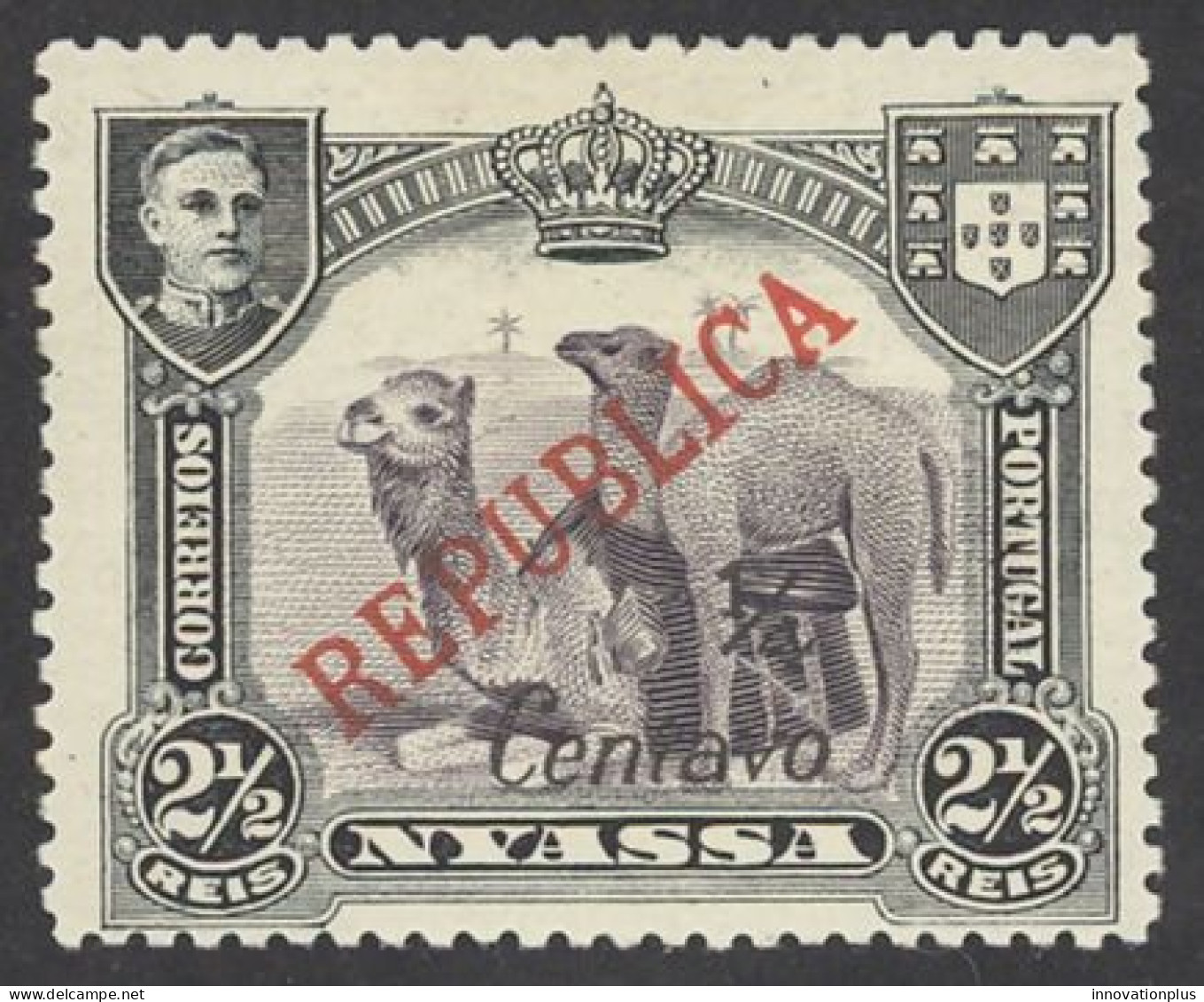 Nyassa Sc# 81 MH 1921 1/4c On 2 1/2r Lisbon Overprints - Nyassa