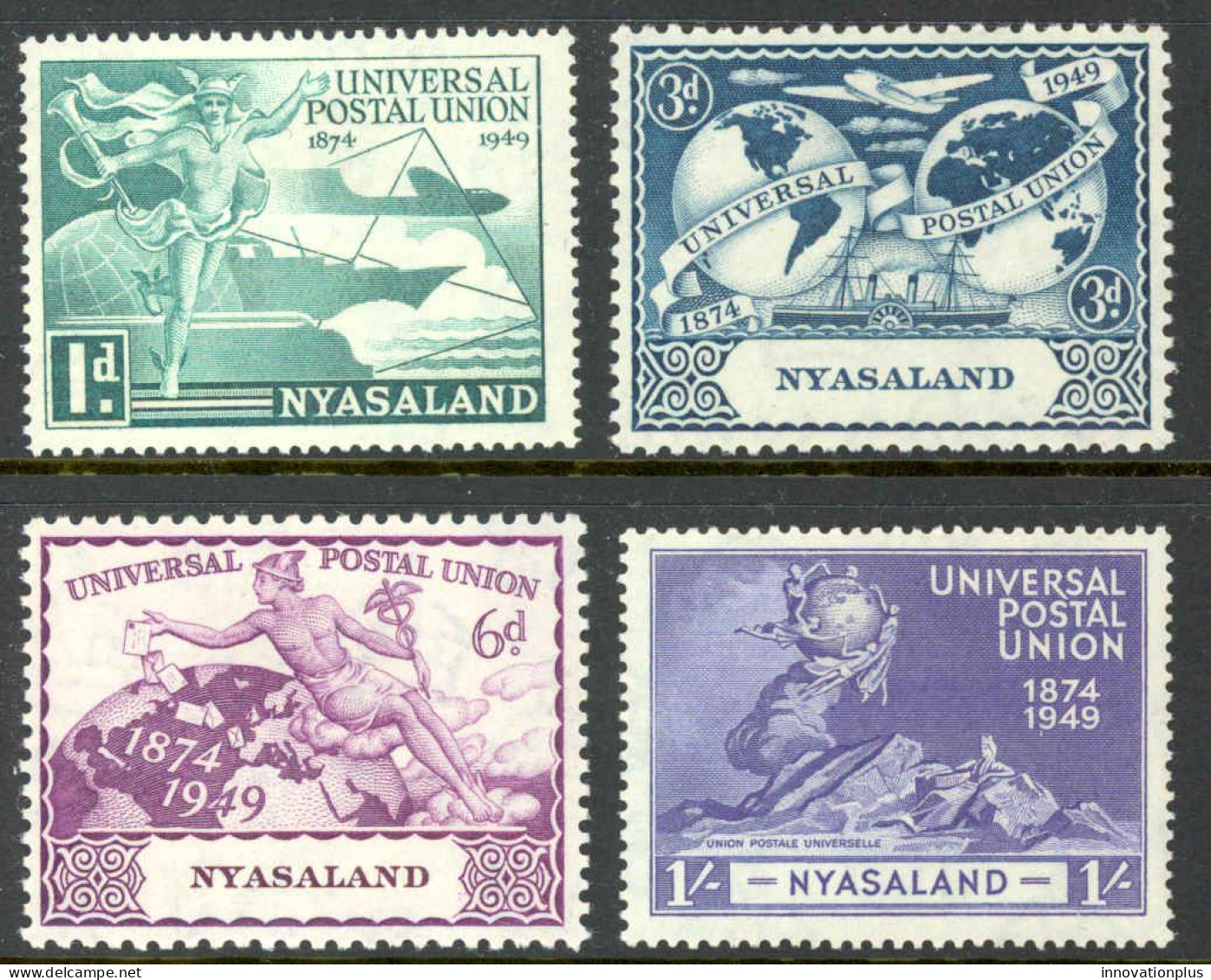 Nyasaland Protectorate Sc# 87-90 MH (b) 1949 UPU Issue - Nyasaland (1907-1953)
