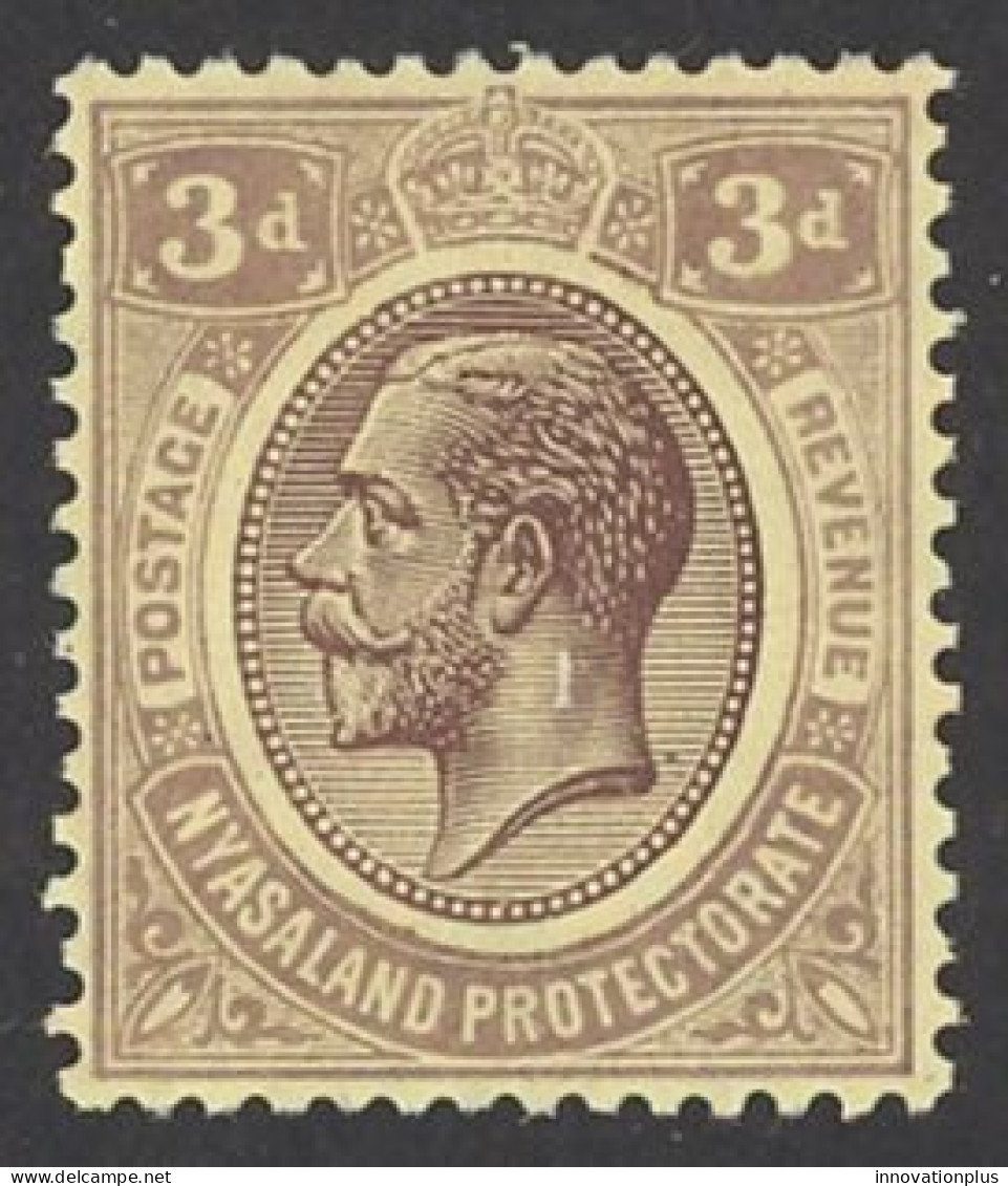 Nyasaland Protectorate Sc# 16 MH 1913-1919 3p King George V - Nyasaland (1907-1953)