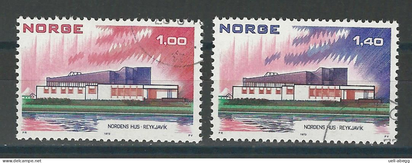 Norwegen Mi 662-63 O - Usati