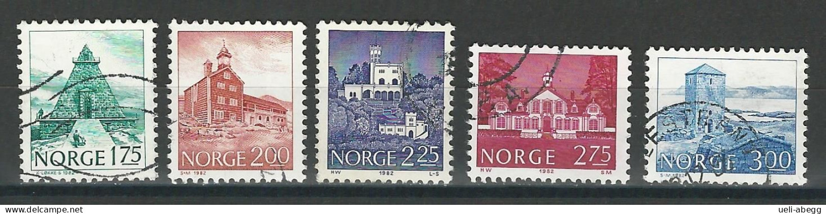 Norwegen Mi 855-59 O - Gebraucht