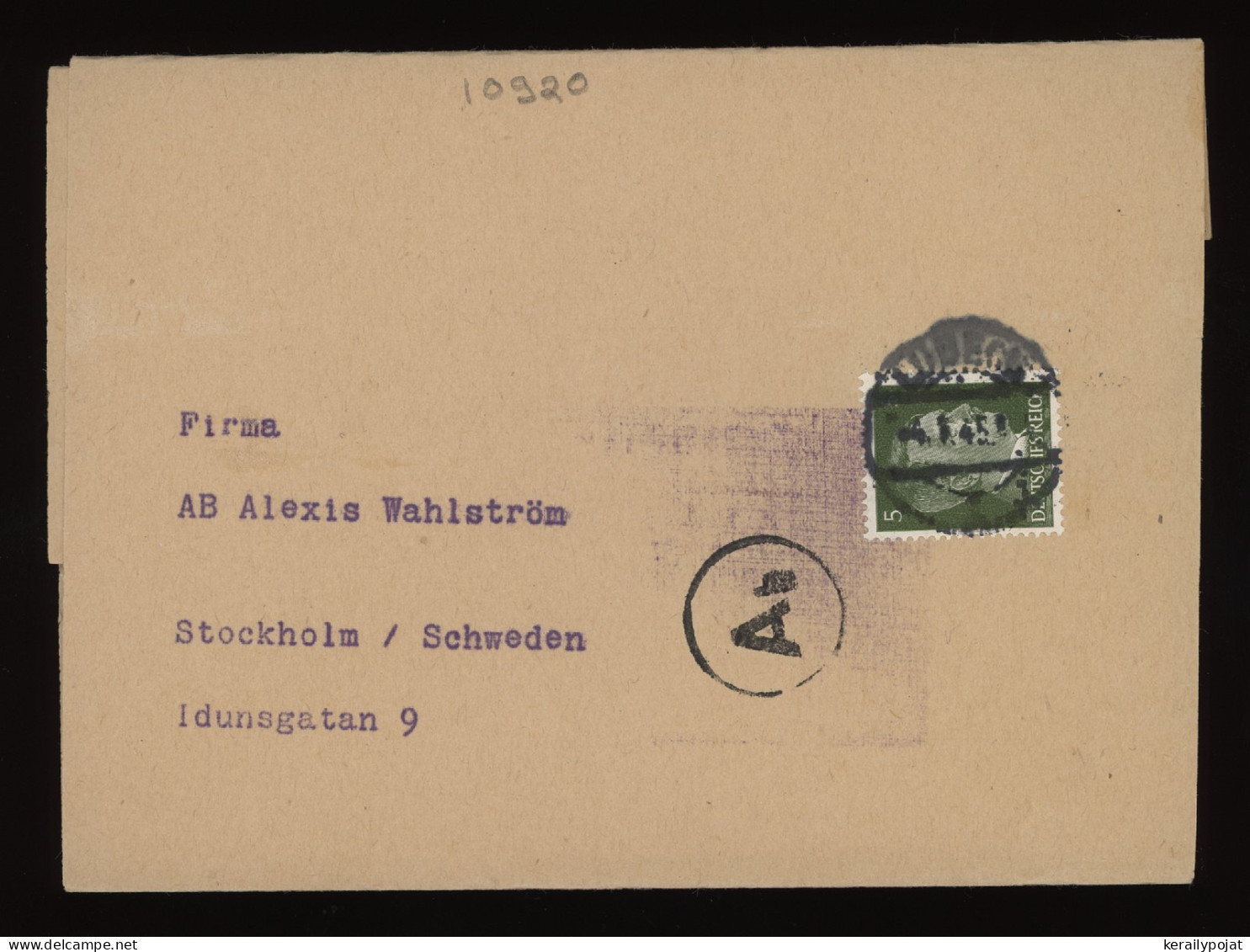 Germany 1945 Lubeck Wrapper To Sweden__(10920) - Briefe