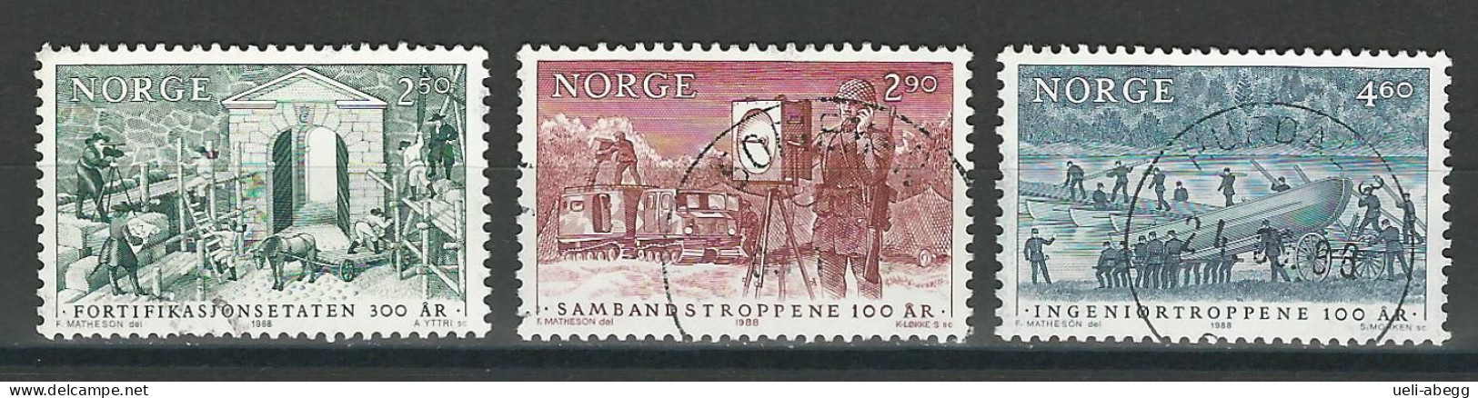 Norwegen Mi 992-94 O - Usados