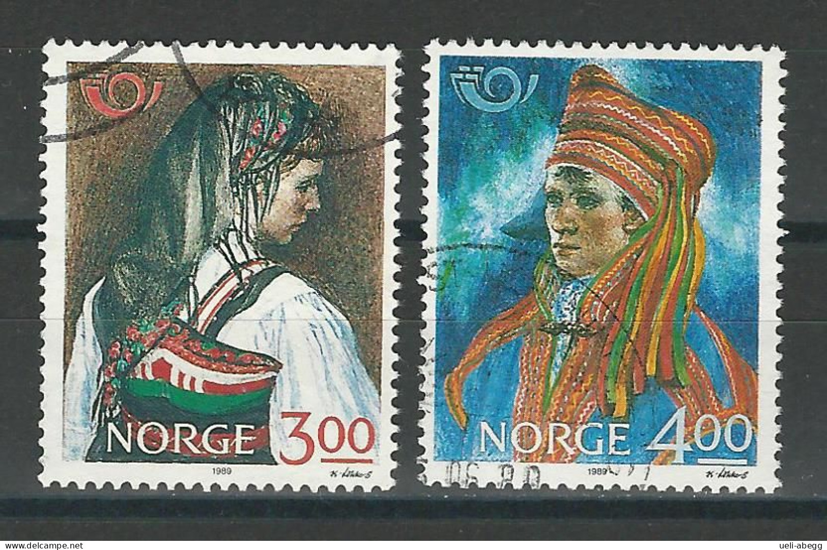 Norwegen Mi 1017-18 O - Gebraucht