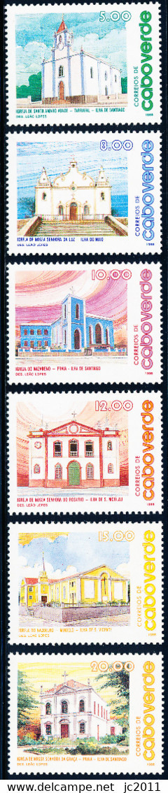 Cabo Verde - 1988 - Churches - MNH - Islas De Cabo Verde
