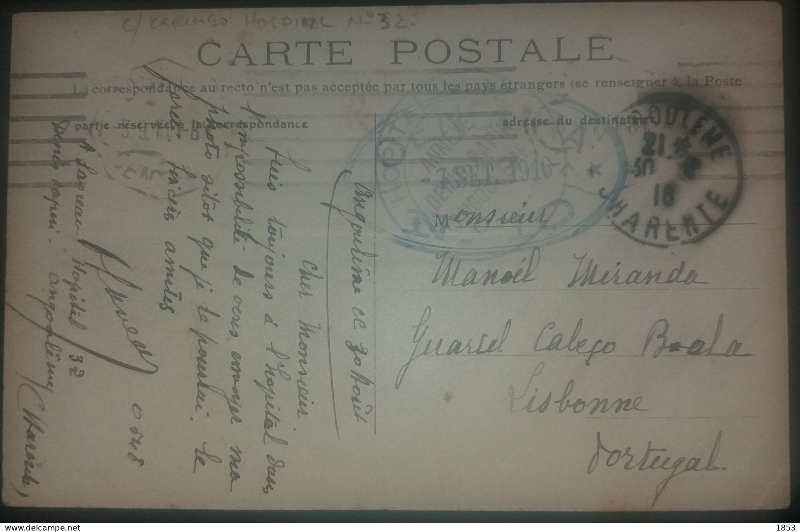 MARCOFILIA - CORREIO MILITAR - WWI - CENSURAS - Postmark Collection