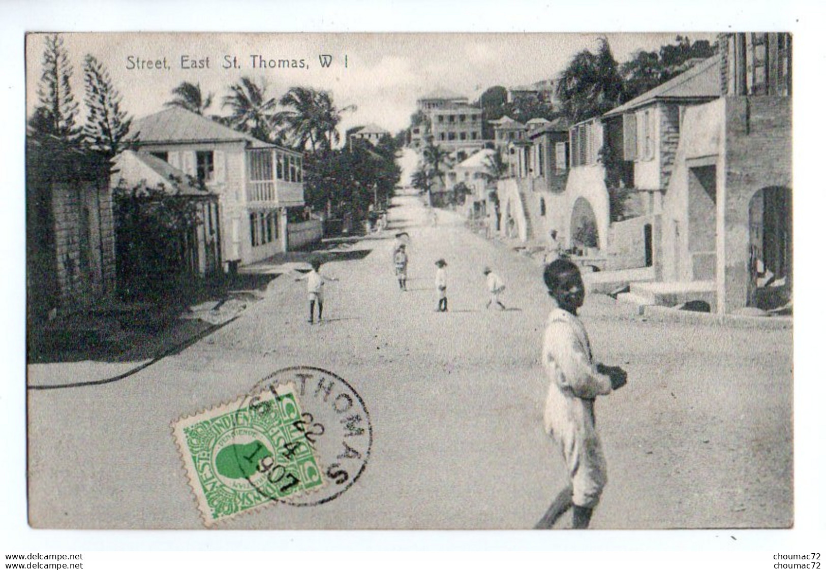 009 Danish West Indies, St Thomas WI, Lightbourn's Serie No 26, Street East - Vierges (Iles), Amér.